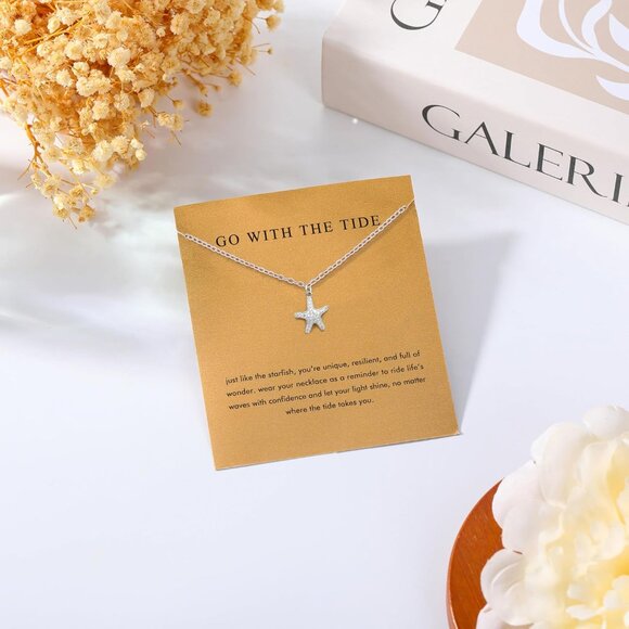 Silver Necklace for Women Evil Eye Ankh Bow Necklace for Friends Sister Birthday - Picture 4 of 7